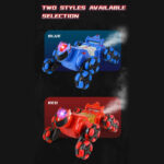 2.4G Kids Remote Control Toy Car Stunt Robot Dog Gesture Sensor Lights Music Spray Climbing Car, Color: Blue Dual RC - Image 13