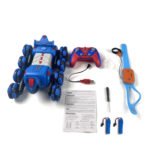 2.4G Kids Remote Control Toy Car Stunt Robot Dog Gesture Sensor Lights Music Spray Climbing Car, Color: Blue Dual RC - Image 14