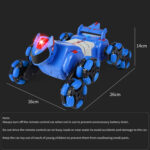 2.4G Kids Remote Control Toy Car Stunt Robot Dog Gesture Sensor Lights Music Spray Climbing Car, Color: Red Dual RC - Image 3