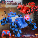 2.4G Kids Remote Control Toy Car Stunt Robot Dog Gesture Sensor Lights Music Spray Climbing Car, Color: Red Dual RC - Image 5