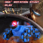 2.4G Kids Remote Control Toy Car Stunt Robot Dog Gesture Sensor Lights Music Spray Climbing Car, Color: Red Dual RC - Image 8