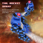 2.4G Kids Remote Control Toy Car Stunt Robot Dog Gesture Sensor Lights Music Spray Climbing Car, Color: Blue Dual RC - Image 9