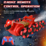 2.4G Kids Remote Control Toy Car Stunt Robot Dog Gesture Sensor Lights Music Spray Climbing Car, Color: Red Dual RC - Image 10