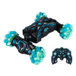 2.4G Spray RC Car Gesture Sensor Music Lights Twist Stunt Drift Car Double Side Driving Buggy Toy, Color: Handle RC Blue
