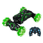 2.4G Spray RC Car Gesture Sensor Music Lights Twist Stunt Drift Car Double Side Driving Buggy Toy, Color: Handle RC Green