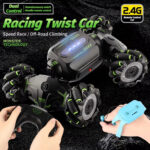 Children RC Car Toy Lights Electric Gesture Sensor Remote Control Twisting Stunt Car, Color: Orange Dual RC(1:12) - Image 7