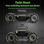 Children RC Car Toy Lights Electric Gesture Sensor Remote Control Twisting Stunt Car, Color: Green Dual RC(1:12) - Image 10