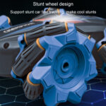 2.4G Stunt RC Car Drift Car Double-sided Racing Tumble Buggy Toy, Style: Single RC Blue Light Wheel - Image 12