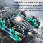 2.4G Stunt RC Car Drift Car Double-sided Racing Tumble Buggy Toy, Style: Single RC Green - Image 5