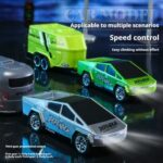 1:64 Mini Alloy 2.4Ghz Remote Control Car Children Rechargeable Model Car, Color: AO-5501E Green - Image 4