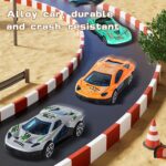 Folding Catapult Car Transformable Track Car Children Simulated Container Storage Car(Red) - Image 5